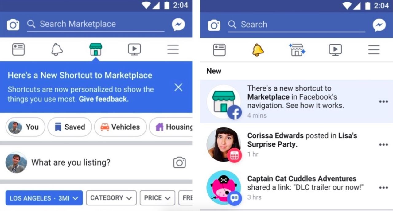 Facebook gör navigationen lite mer personlig