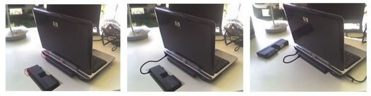 Smidigt sätt att byta batteriet