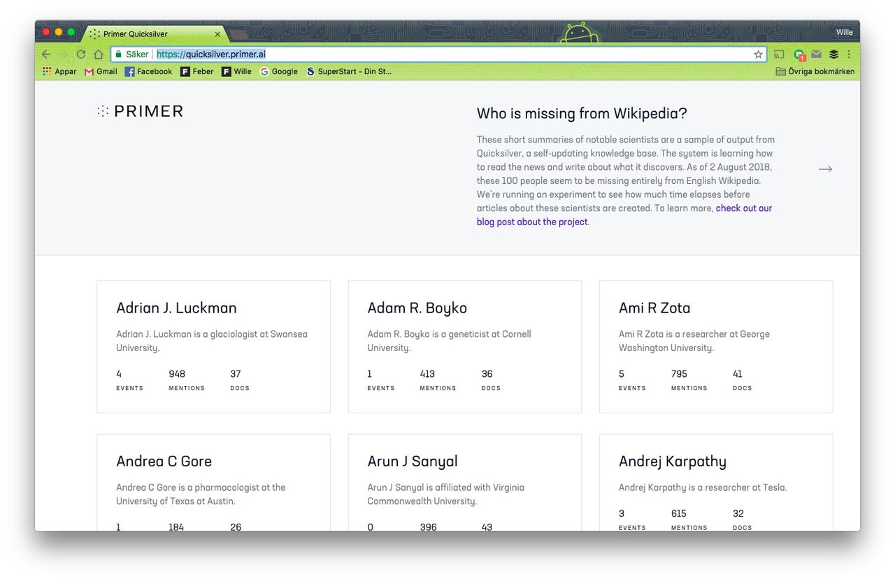 Artificiell intelligens fixar in forskare på Wikipedia