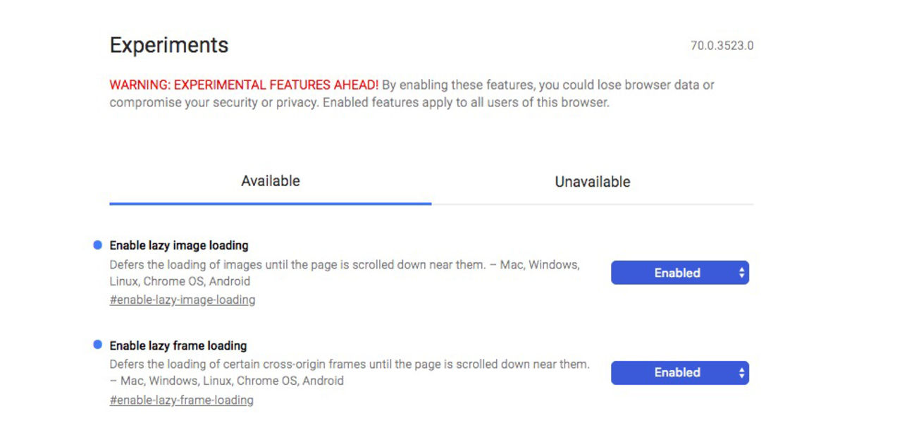Chrome börjar testa 
