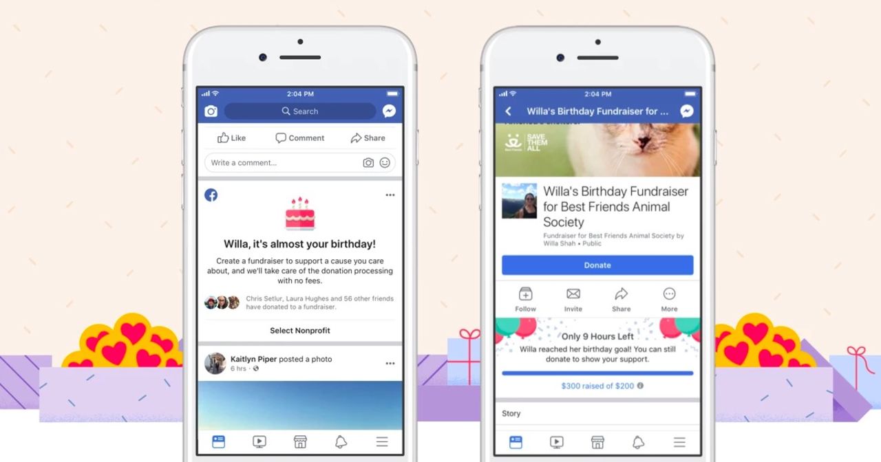 Facebooks födelsdagsinsamlingar har dragit in 300 miljoner dollar