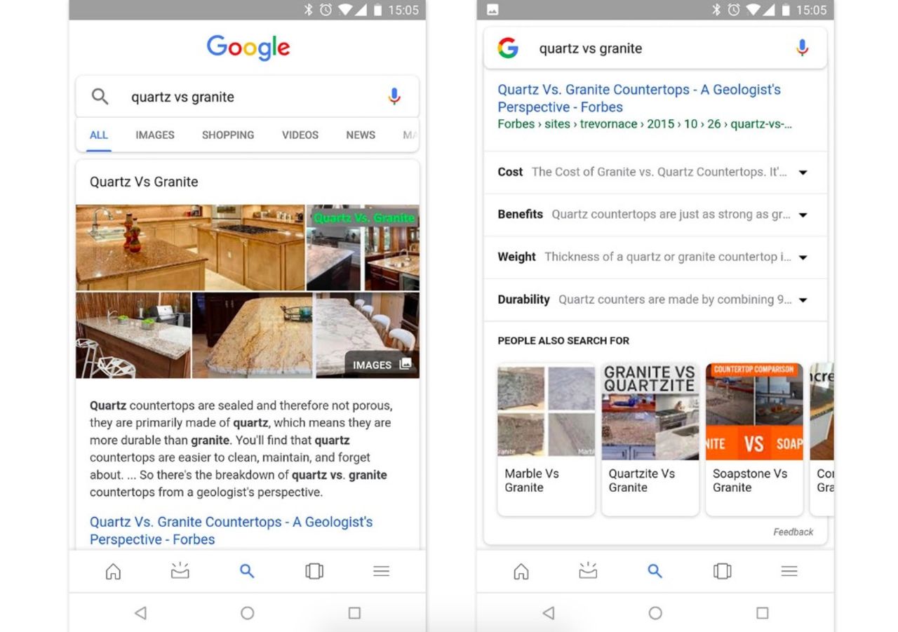 Google börjar visa relaterade sökningar