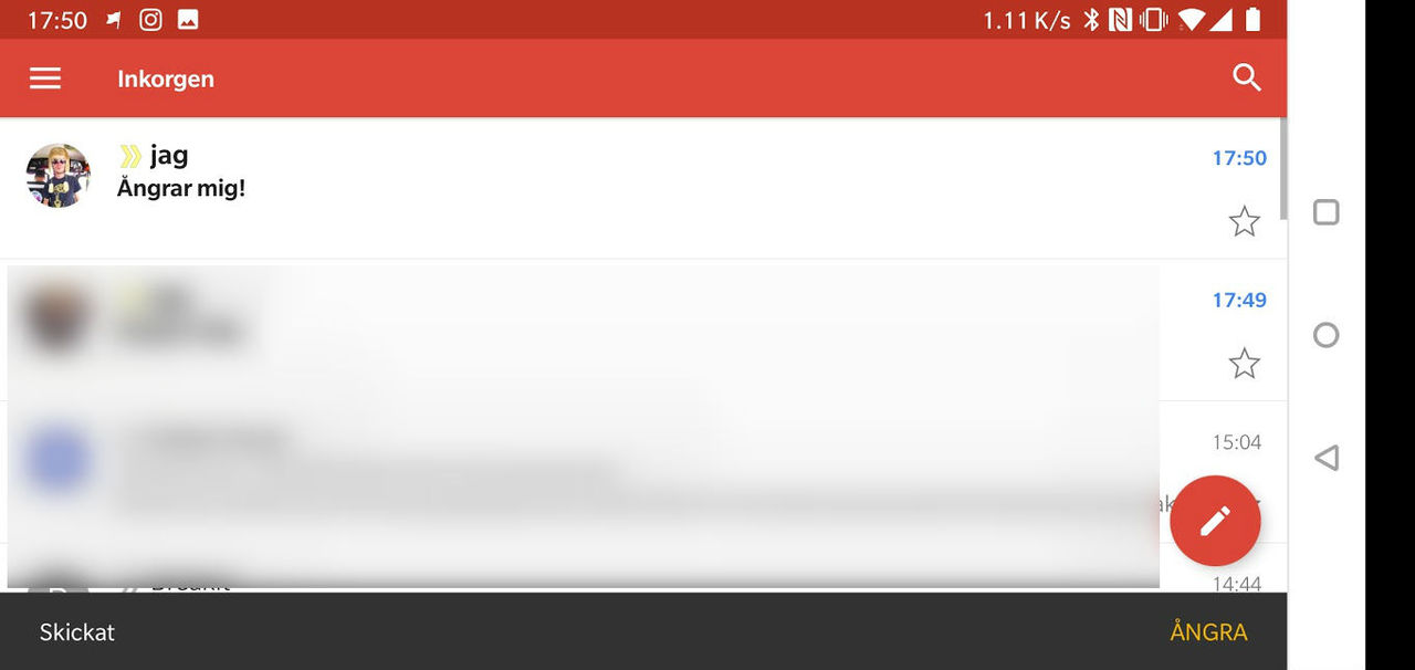 Nu kan man ångra mail man skickar med Gmail i Android