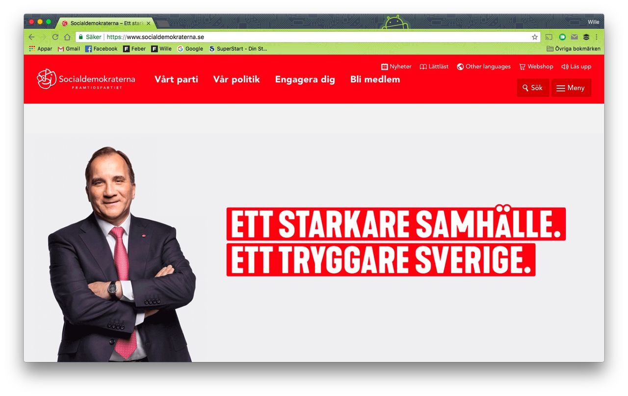 Socialdemokraternas sajt DDoS-attackerad