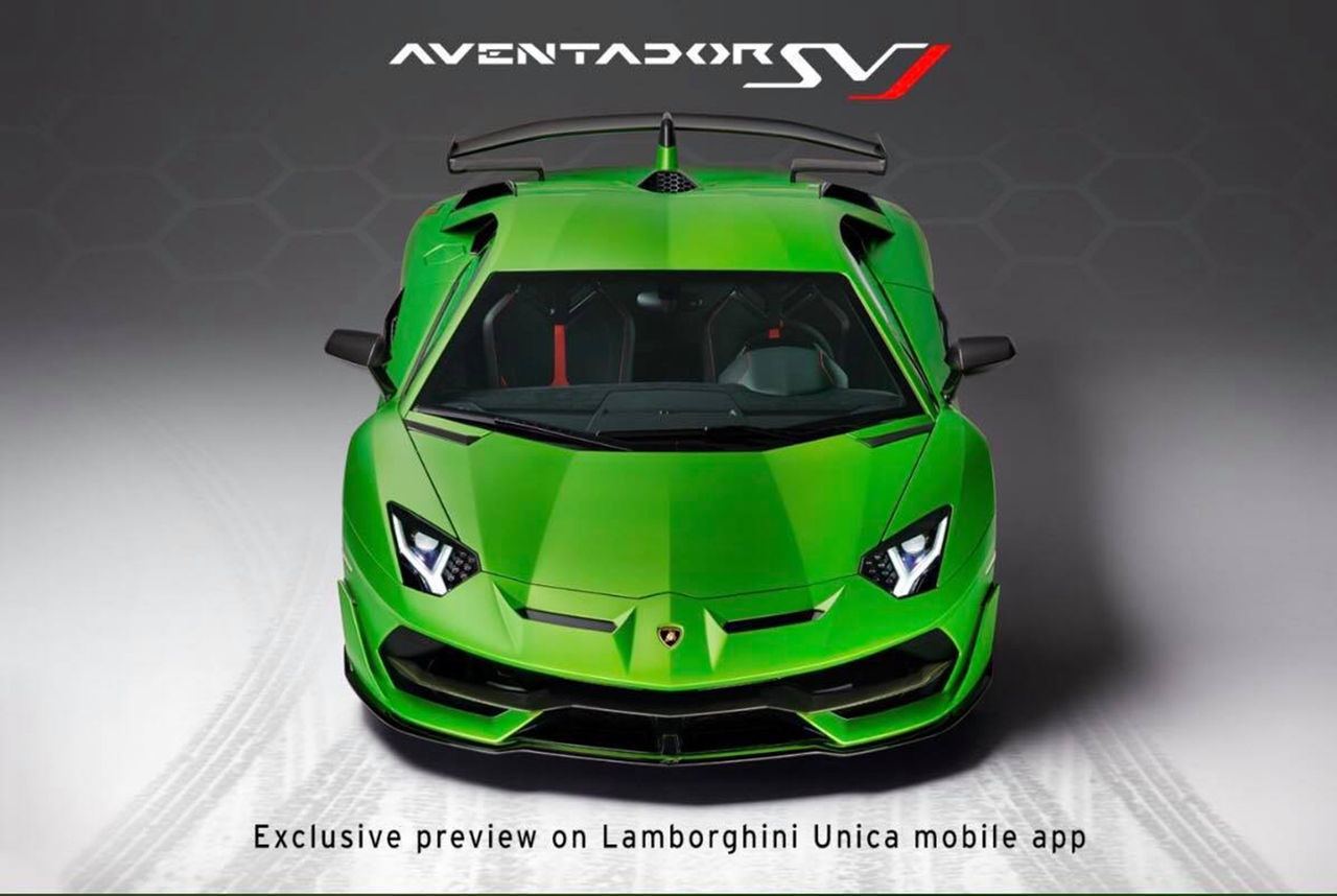 Första bilden på Lamborghini Aventador SVJ