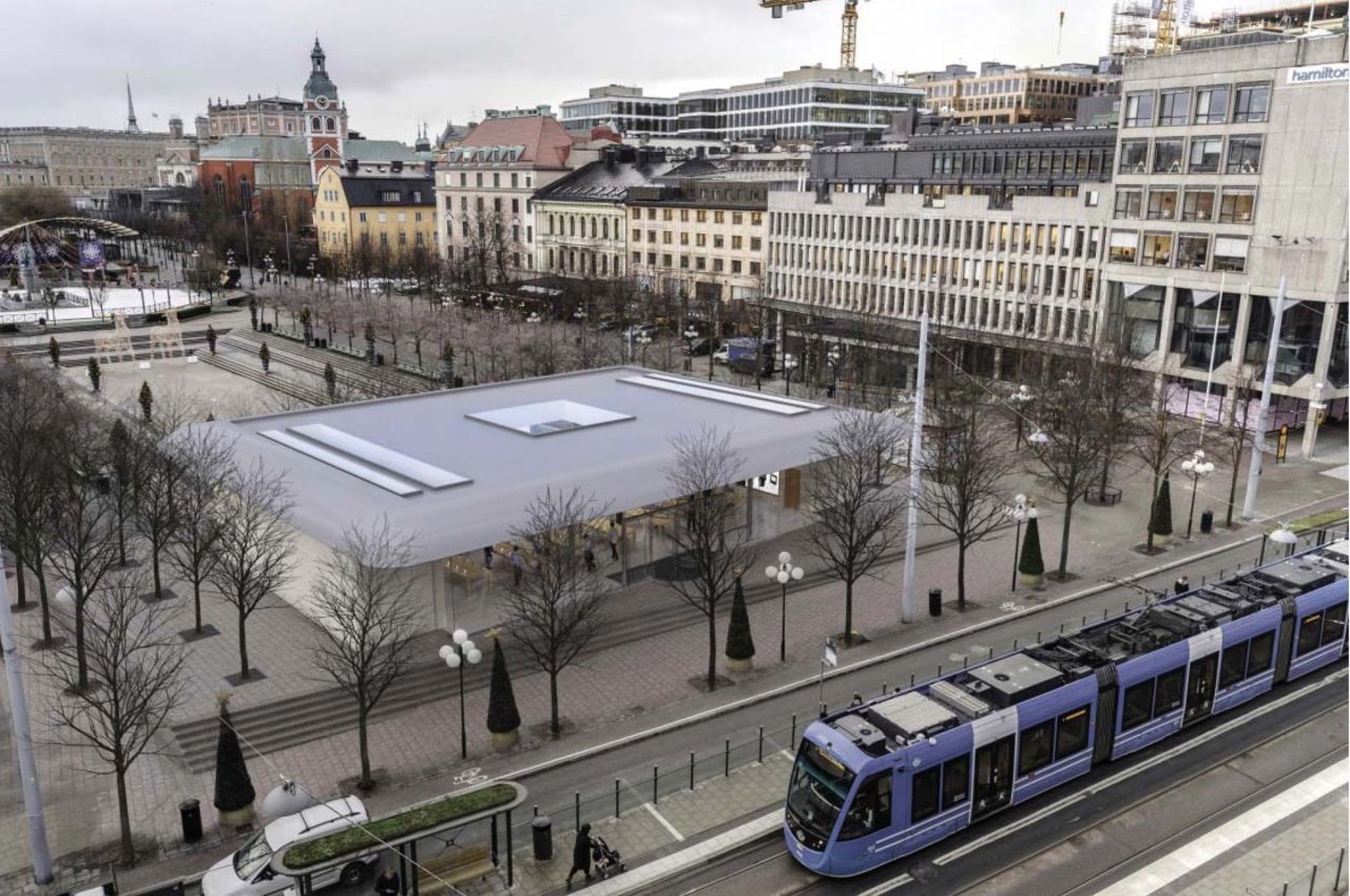 Skönhetsrådet säger sitt om Apple Store i Kungsträdgården