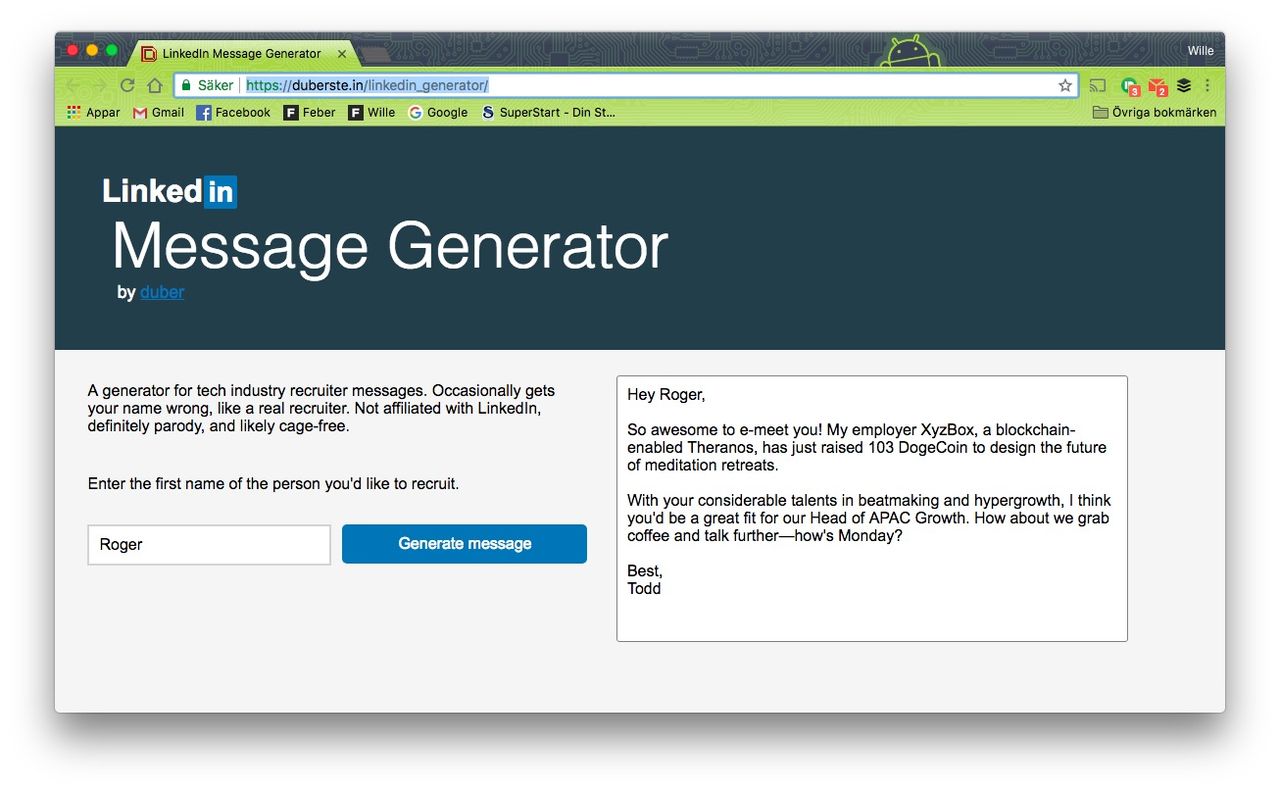 Nu kan rekryterare generera LinkedIn-mail