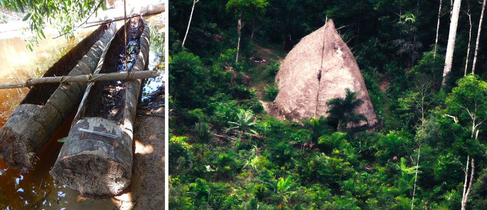 Drönarfoton på okänd stam i Brasilien släppta