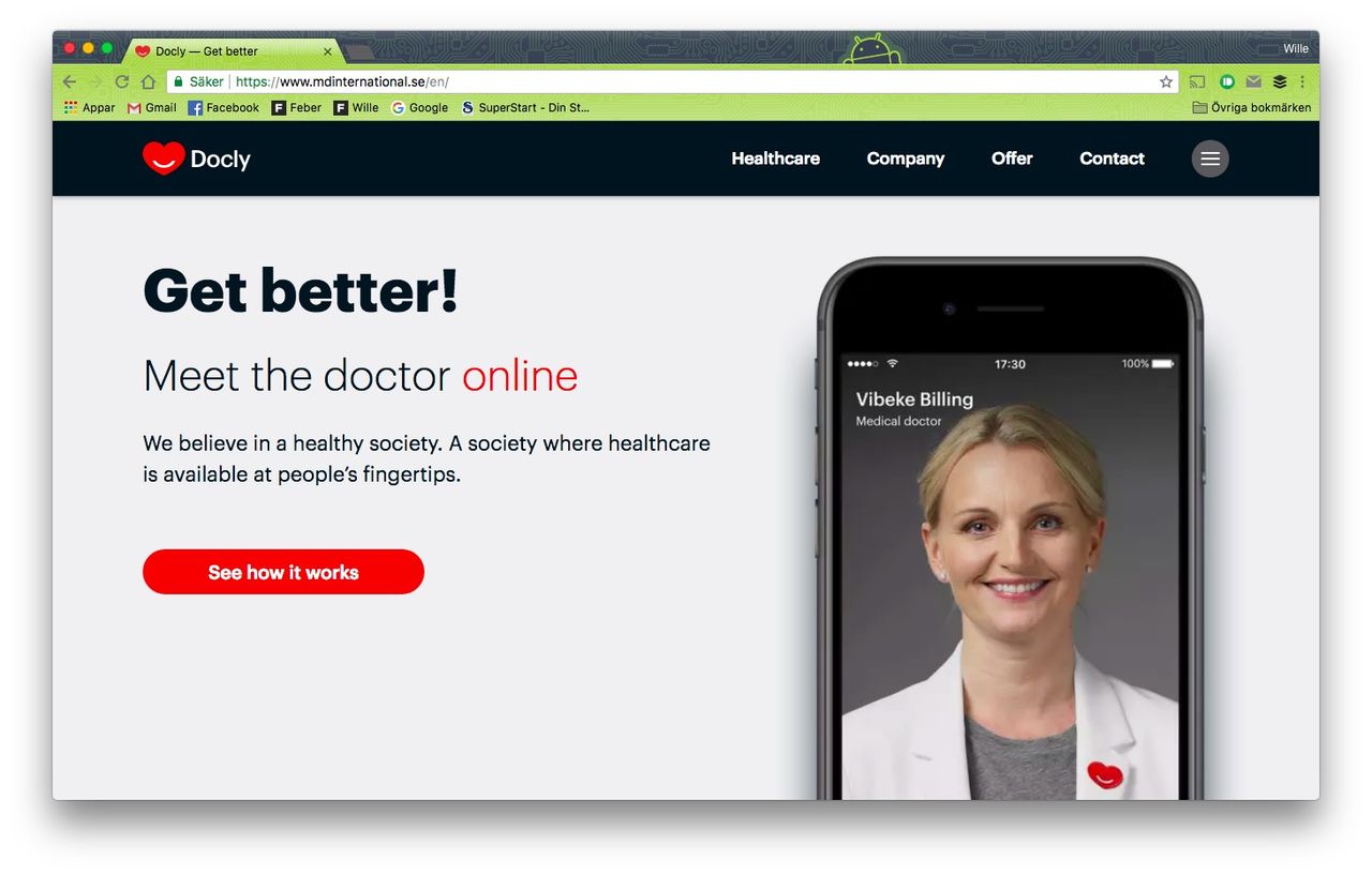 Nätdoktorn Min Doktor startar Docly