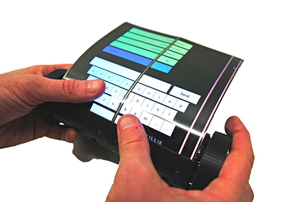 MagicScroll är en tablet på en rulle