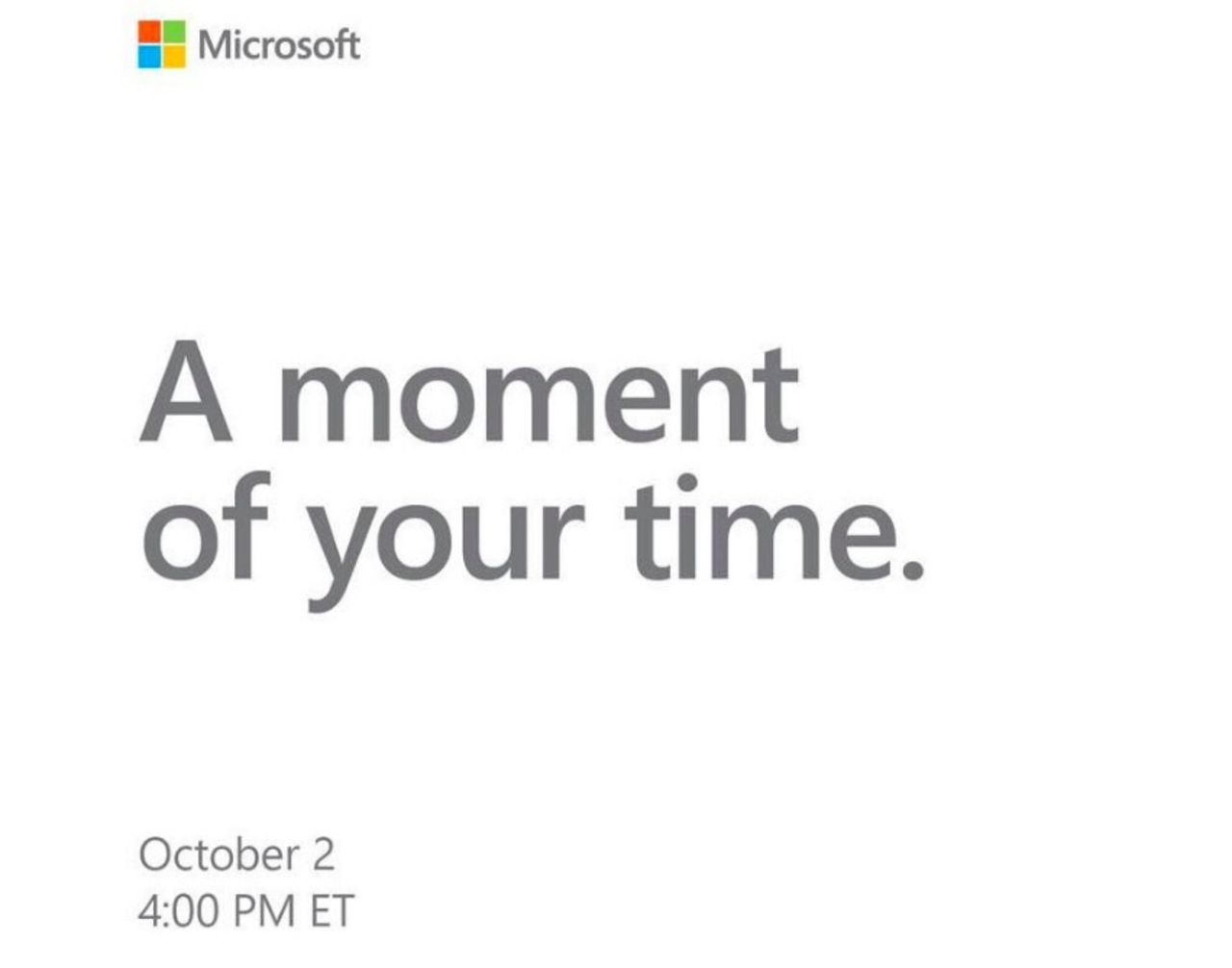 Microsoft visar nya grejer 2 oktober