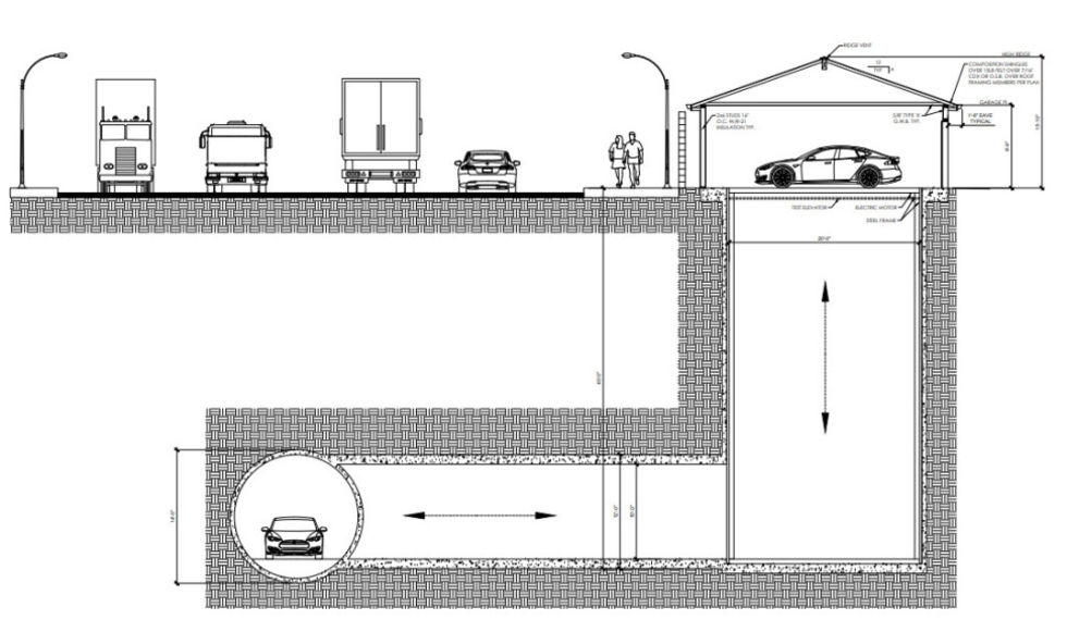 Boring Company ska bygga tunnelingång från vanligt garage
