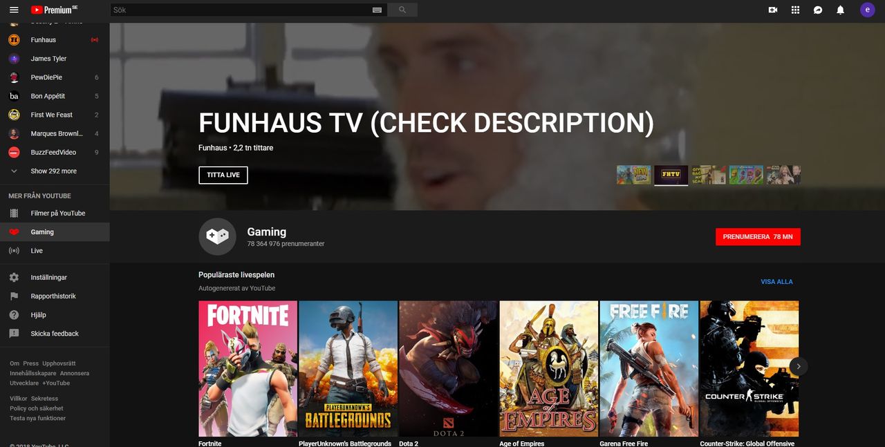Youtube lägger ner fristående Youtube Gaming