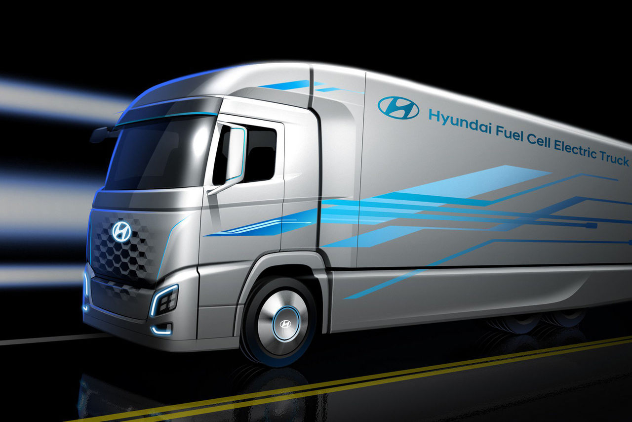 Hyundai släpper skiss på bränslecellsdriven lastbil