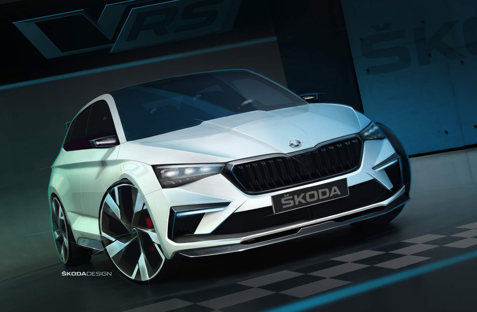 Nya skisser på Skoda Vision RS Concept