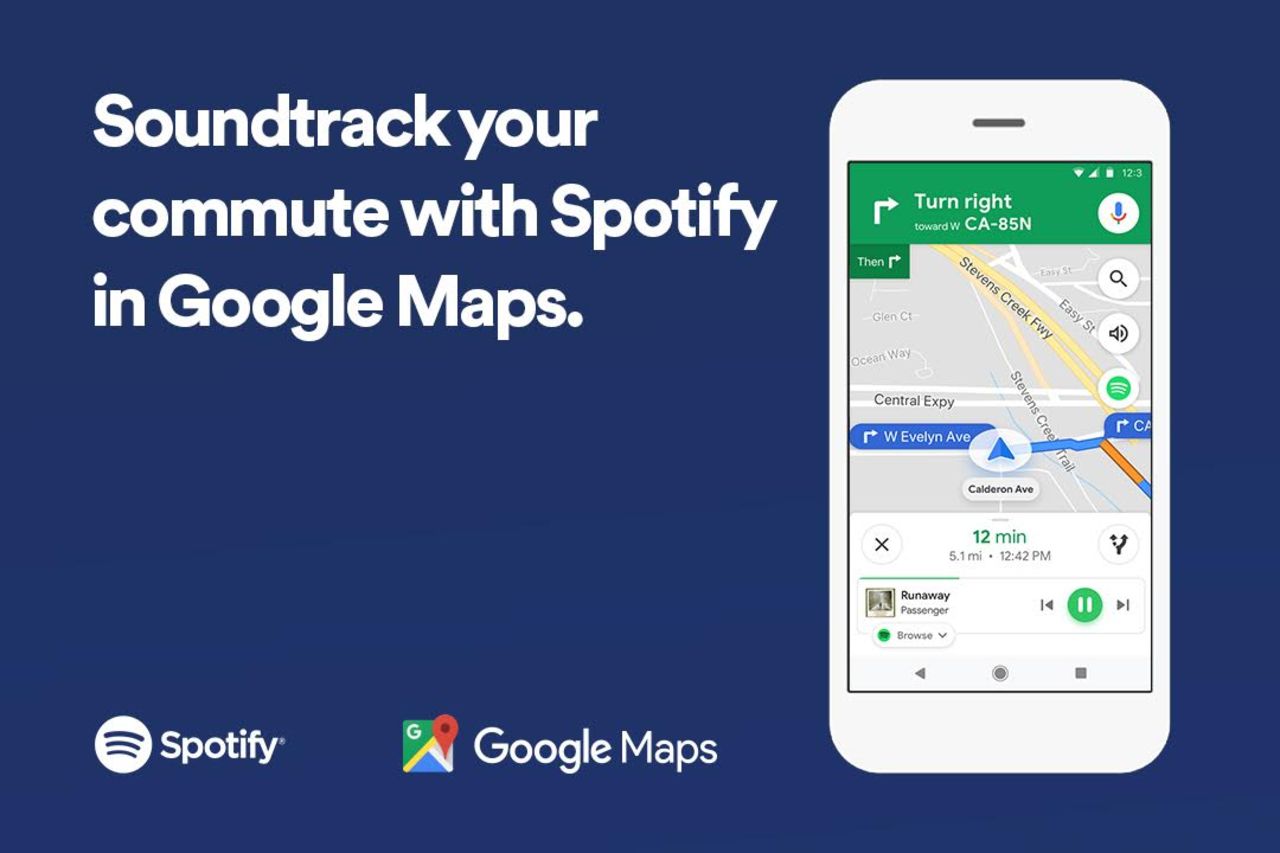 Spotify integreras i Google Maps