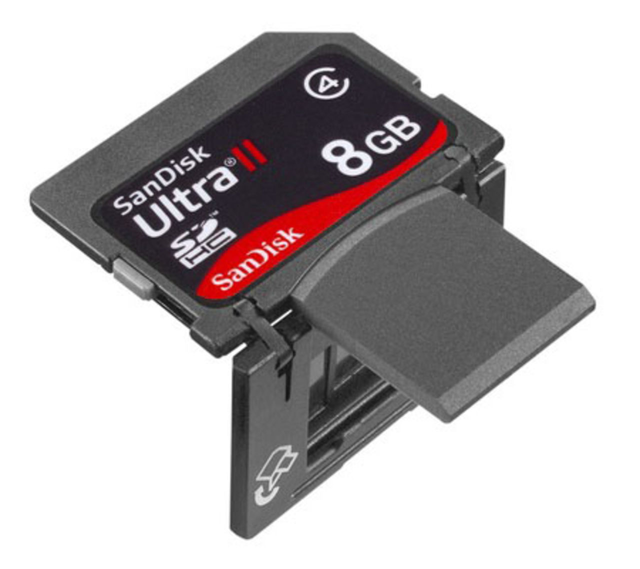 SanDisk Ultra II SDHC Plus har inbyggd USB-kontakt