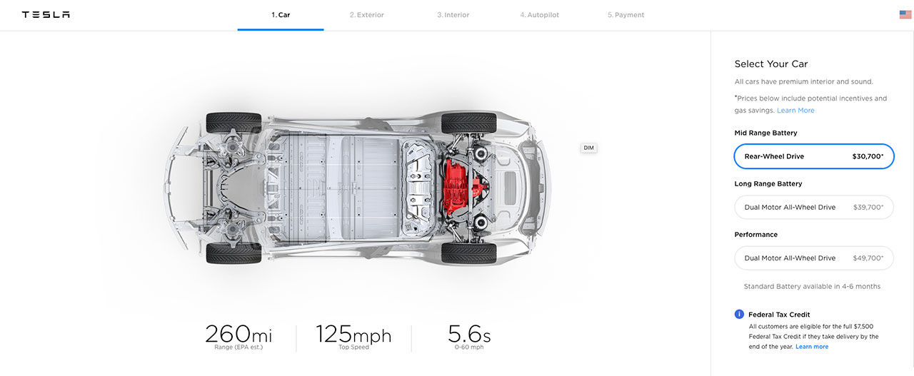 Tesla presenterar billigare Model 3