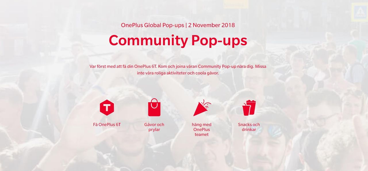 OnePlus kör pop-up-event hos Webhallen 2 november
