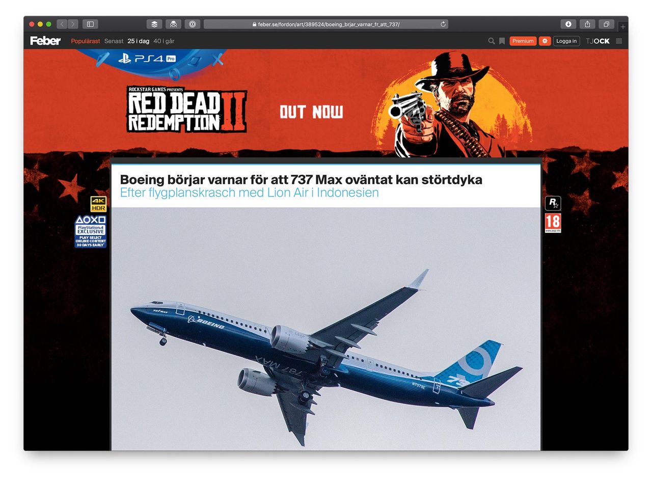 Så tänker vi kring stora annonser