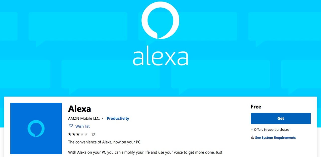 Amazon släpper Alexa-app till Windows 10