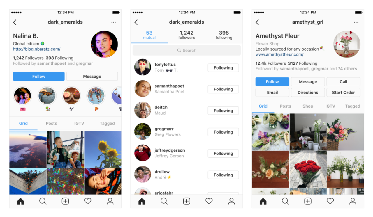 Instagram testar ny profilsida