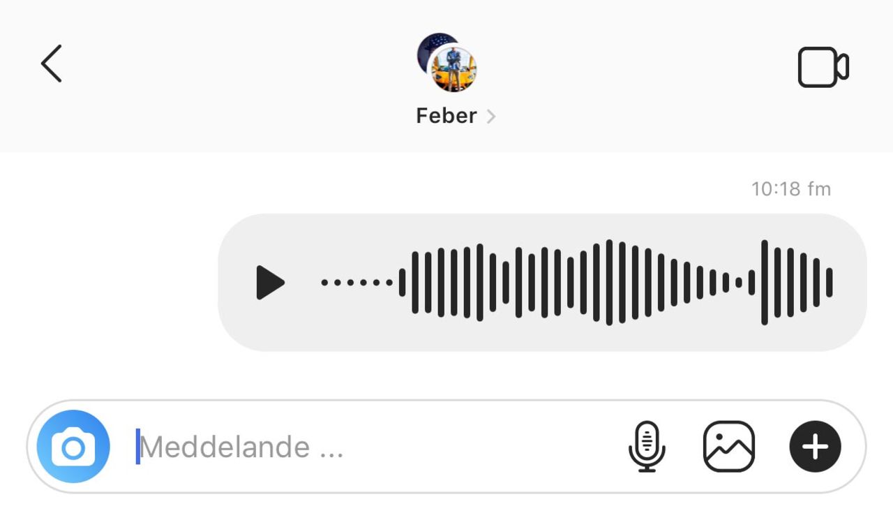 Skicka röstmeddelanden på Instagram 