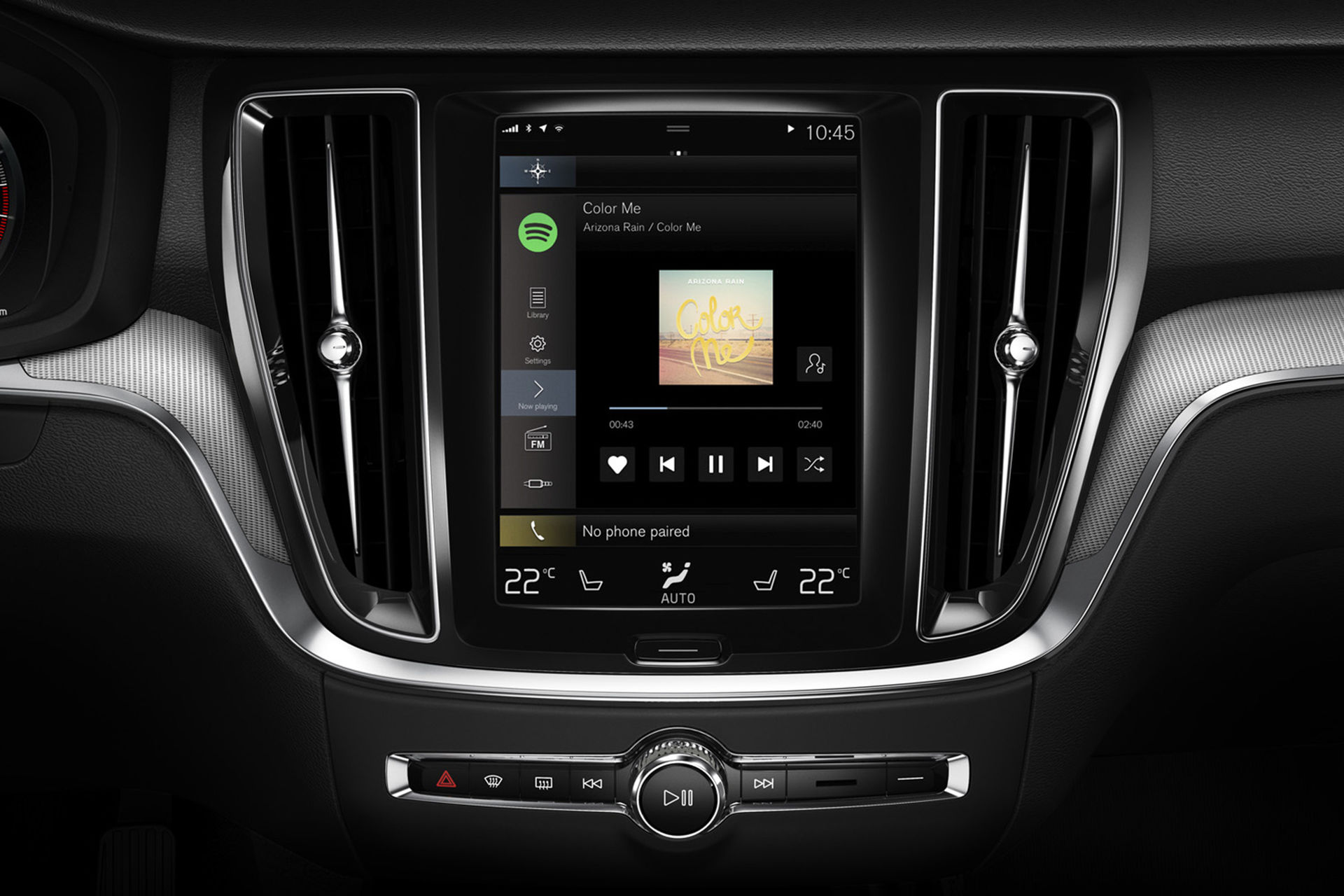 Ny design på Spotify i Volvos bilar