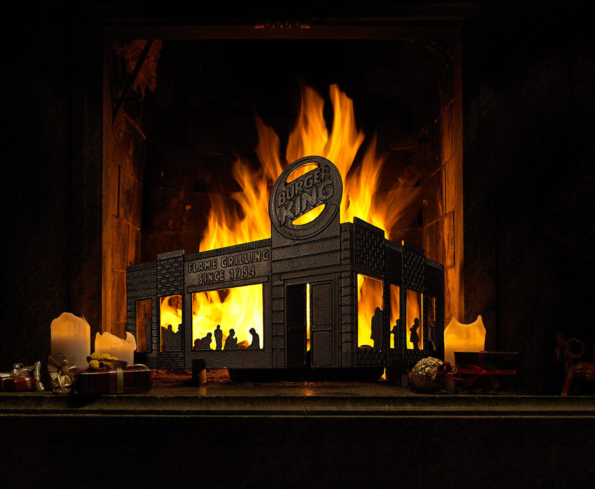 Burger King-restaurang brinner