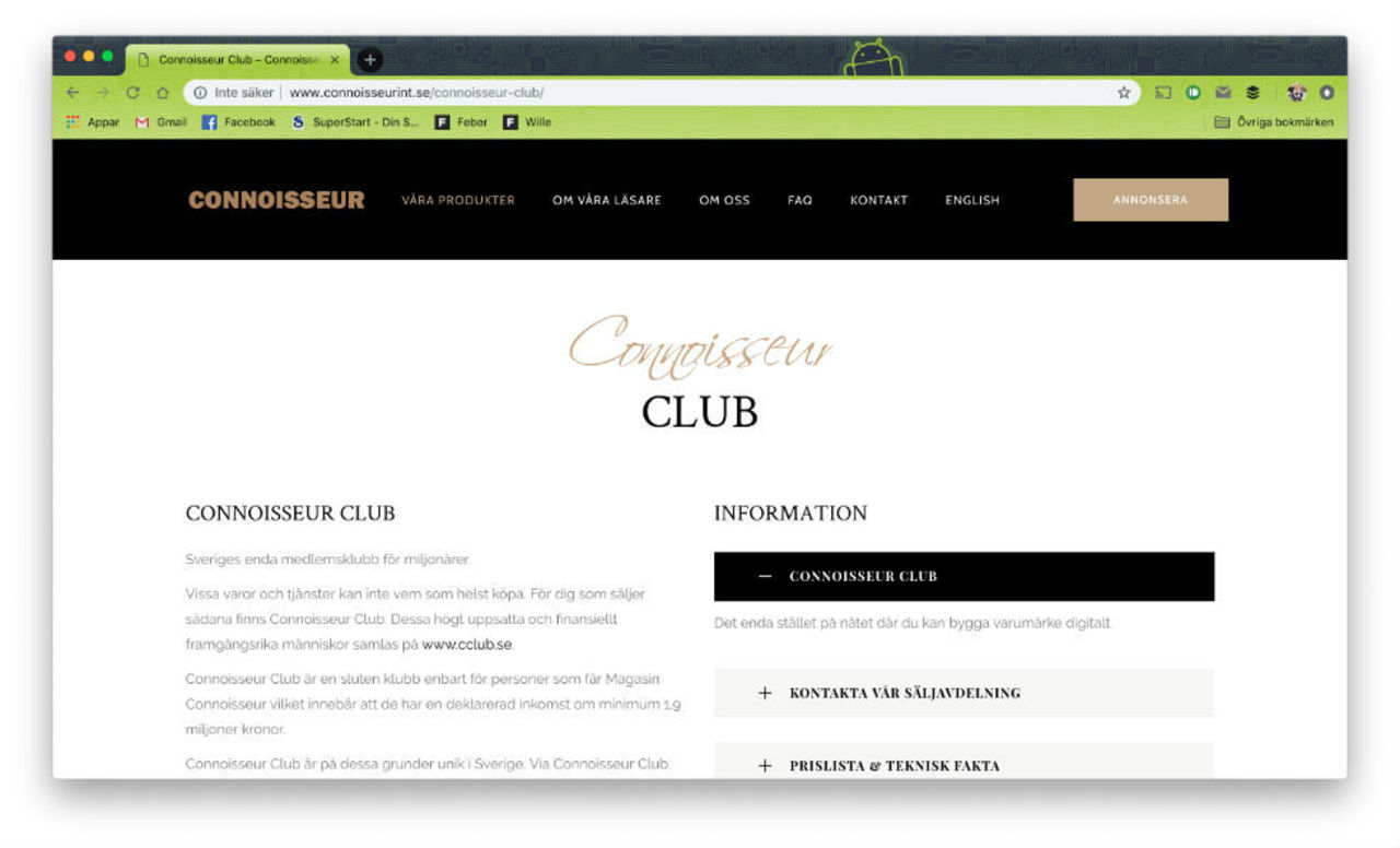Connoisseur Club hackade