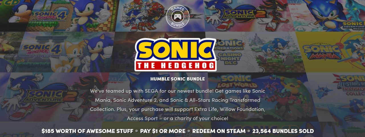 Fynda Sonic-spel i ny Humble Bundle