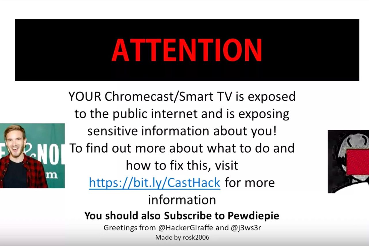 Chromecast hackade för att promota PewDiePie