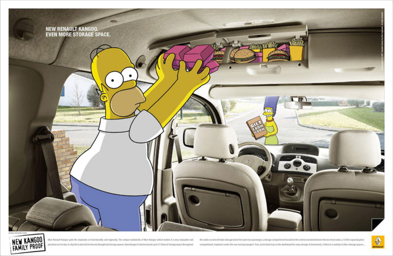 Renault använder Simpsons i reklamen