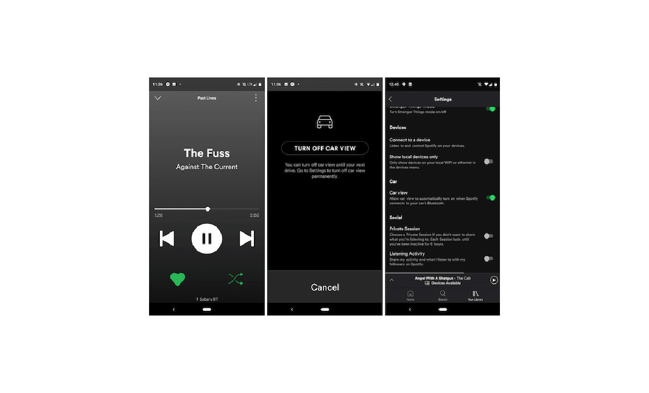 Spotify känner nu automatiskt av om du är kopplad till en bil