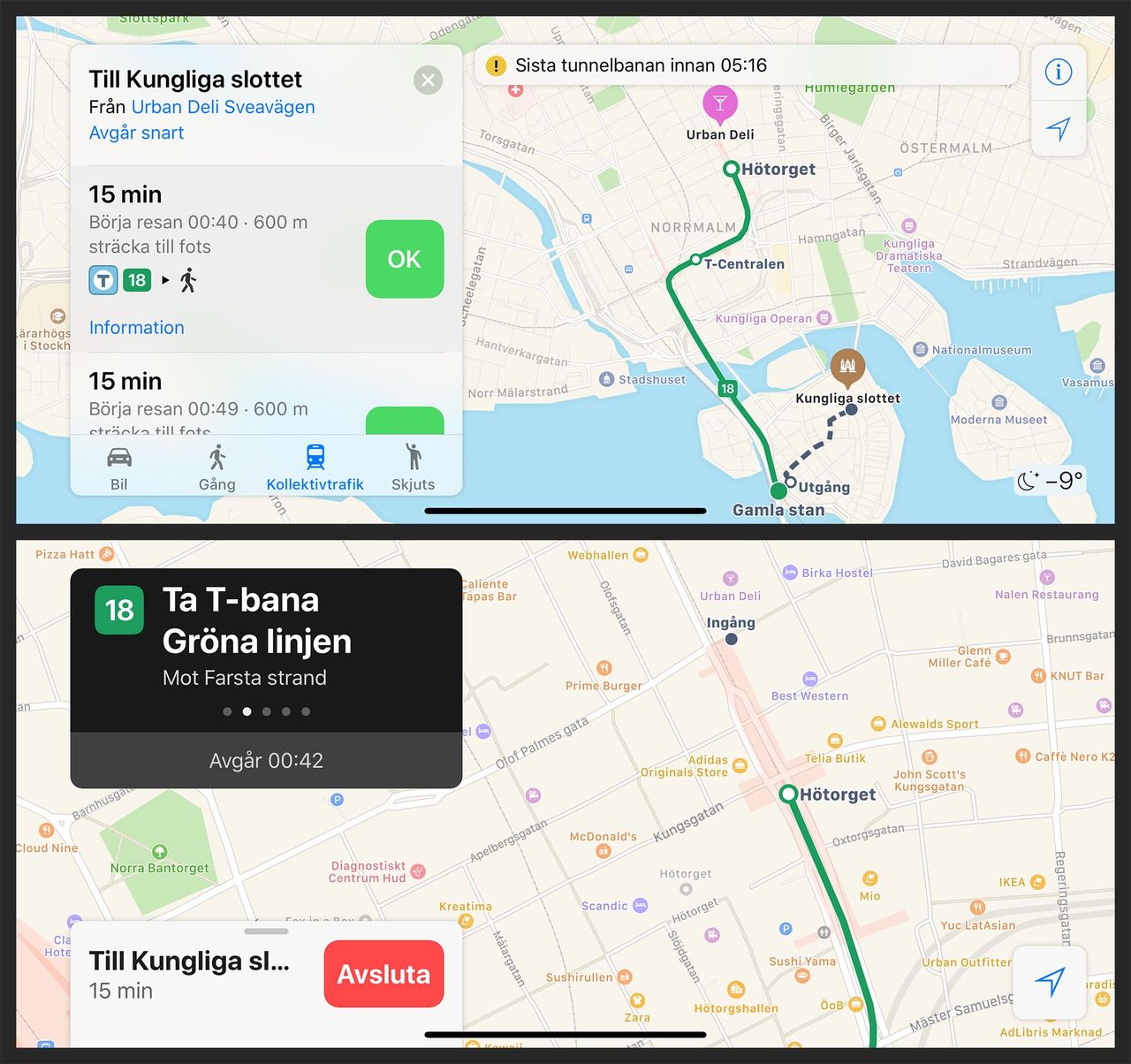 Nu finns stöd för kollektivtrafik i Apple Maps!