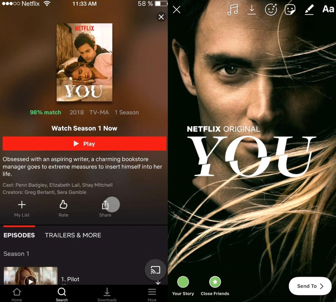 Lättare att dela vad du kollar på till Instagram Stories