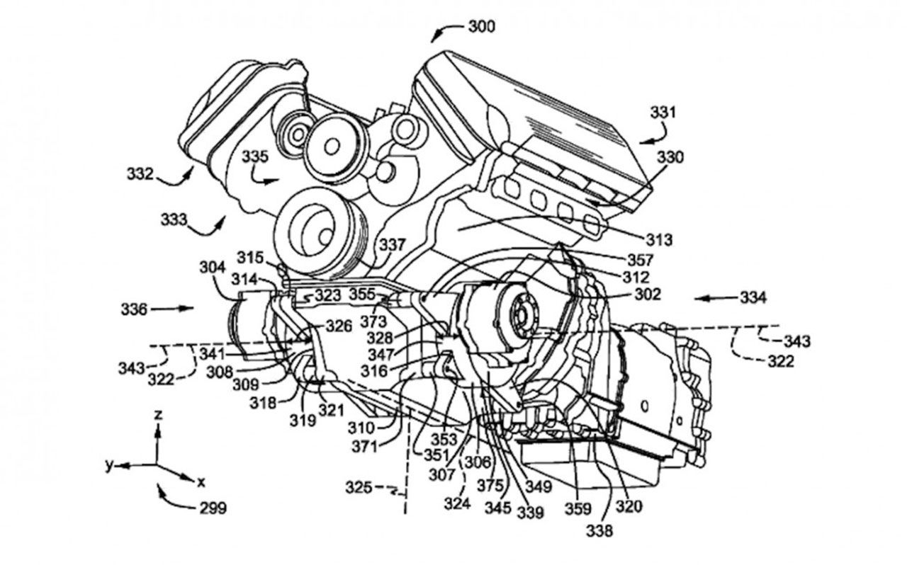 Ford har tagit patent på V8:a med hybrid-system