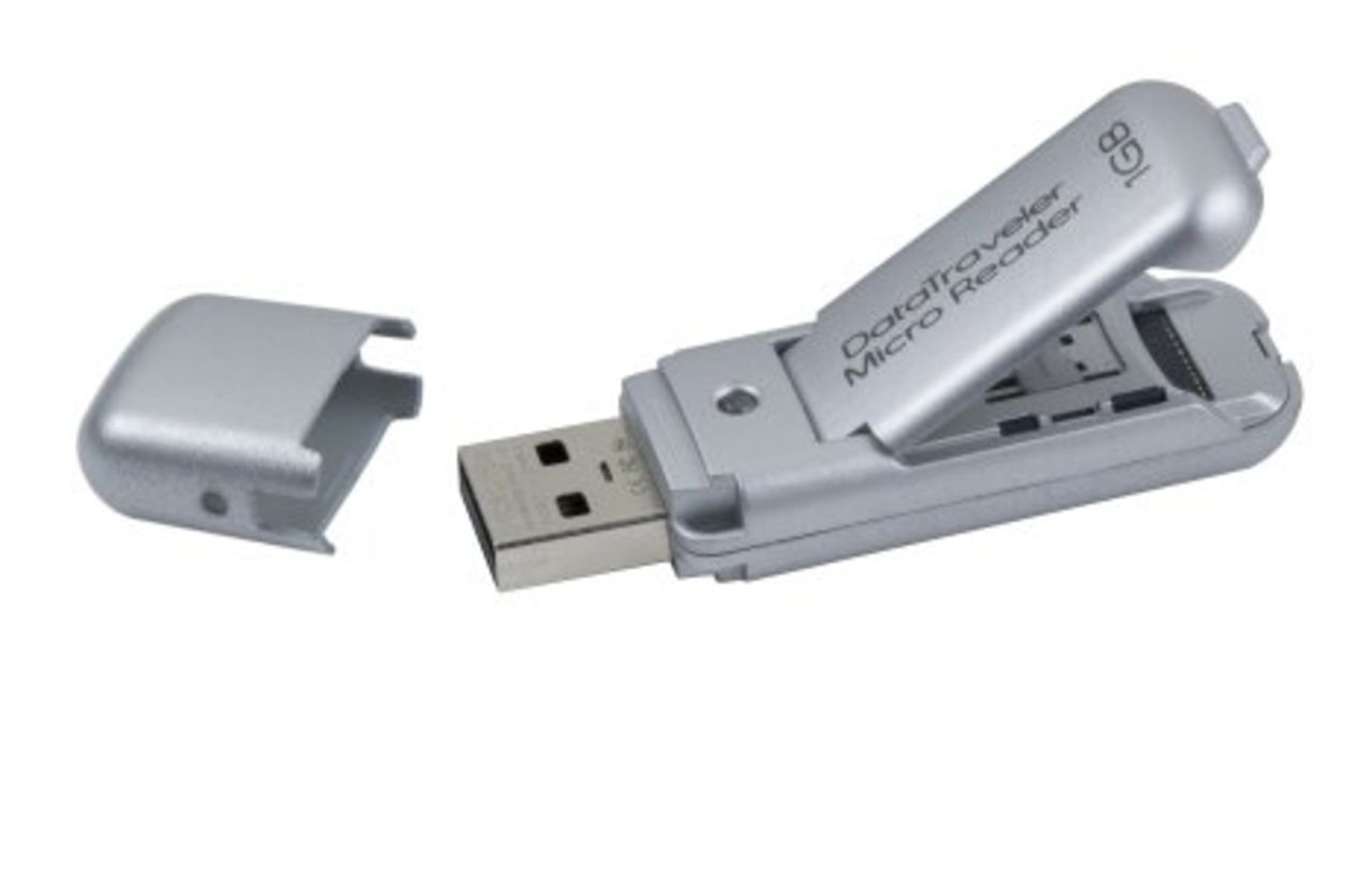 USB-minne och kortläsare i ett