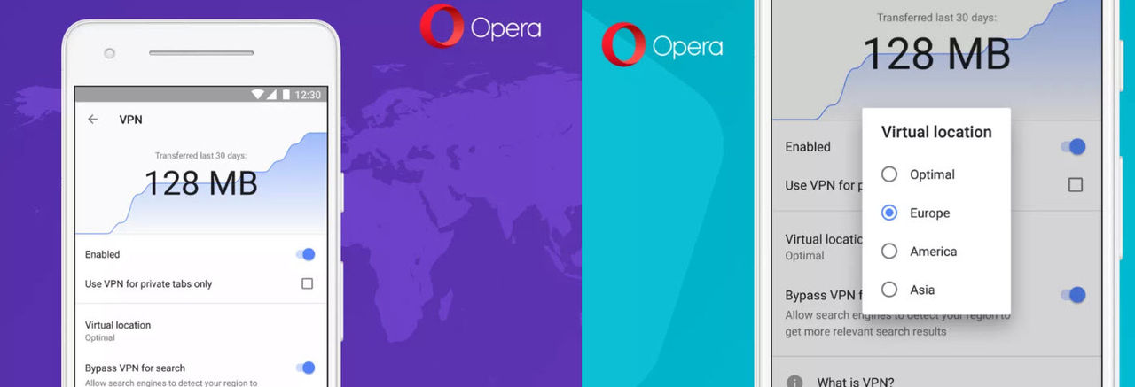 Opera för Android får inbyggd VPN-tjänst