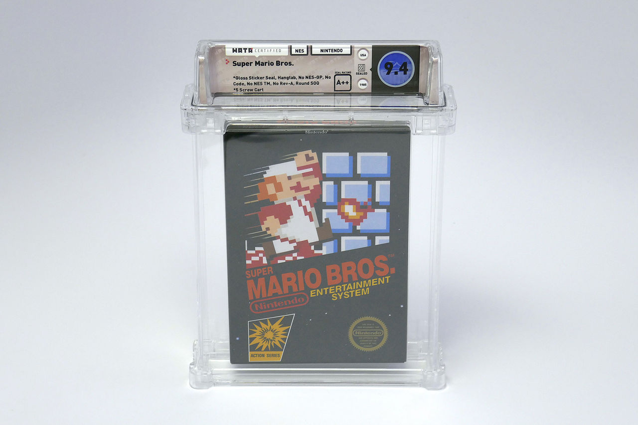 Super Mario Bros. med sluten förpackning säljs för 100.150 dollar