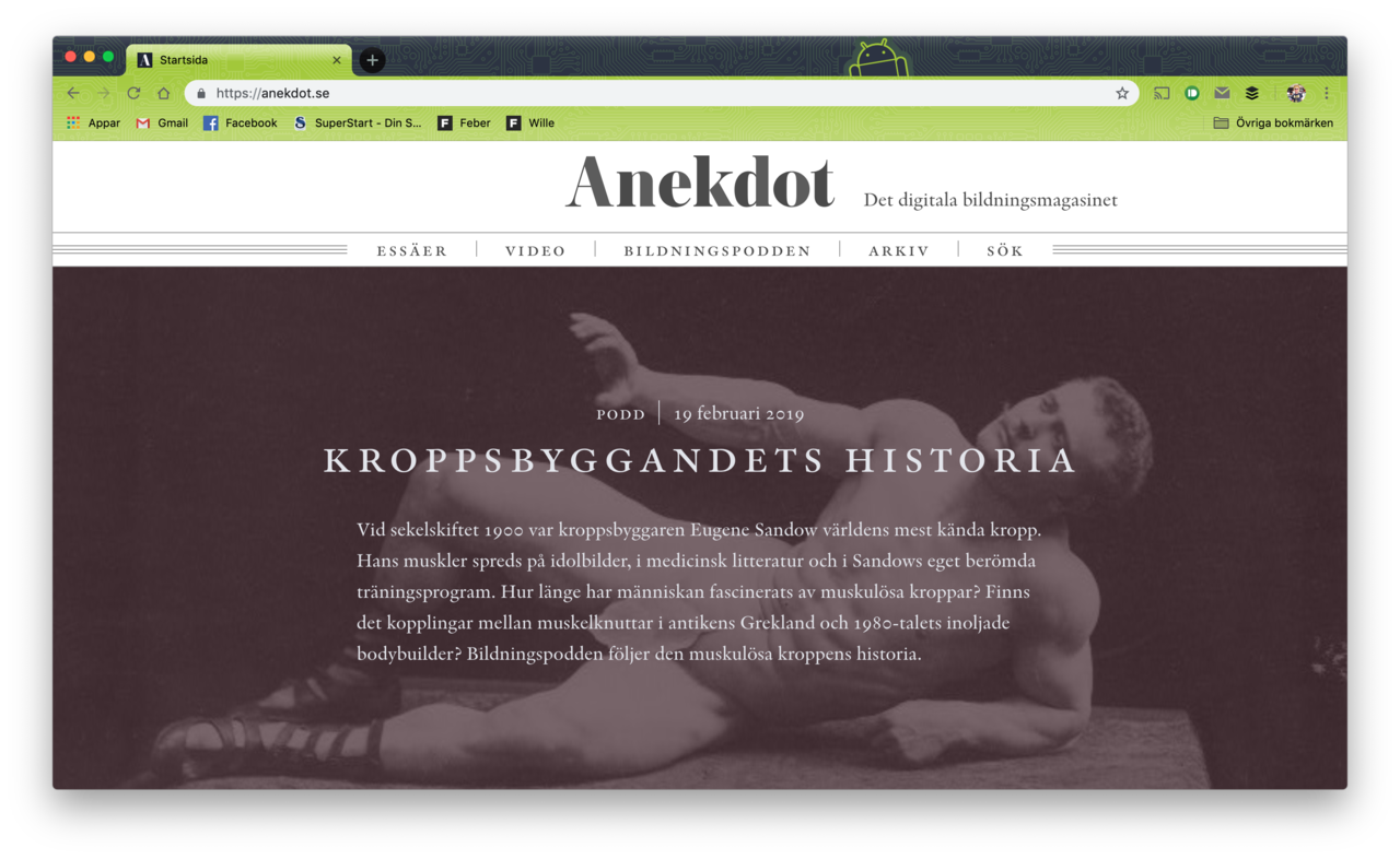 Premiär för Anekdot.se
