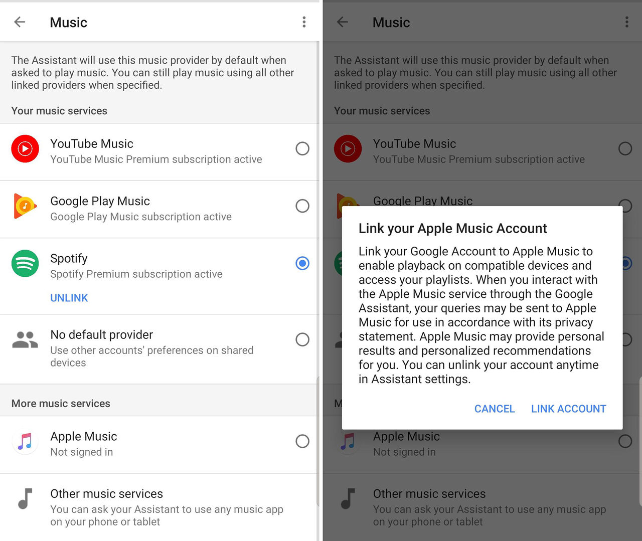 Apple Music verkar vara på ingång till Google Home. Har dykt upp i Home