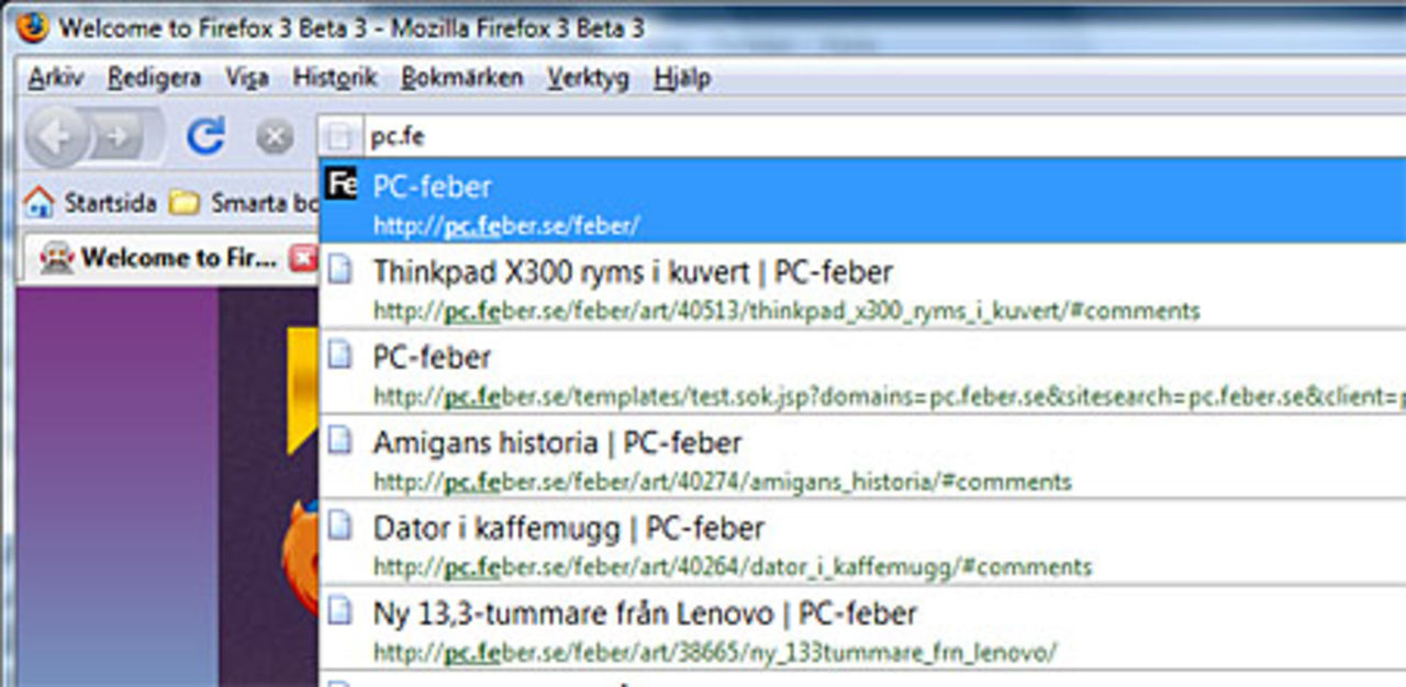 Snabbkoll på Firefox 3 beta3