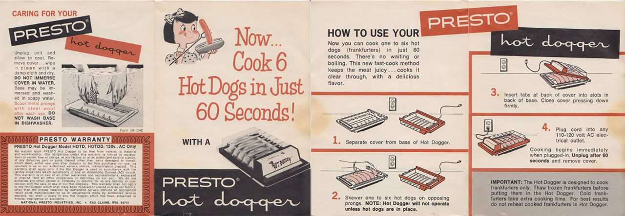 Presto hot dogger med lite för mycket effekt