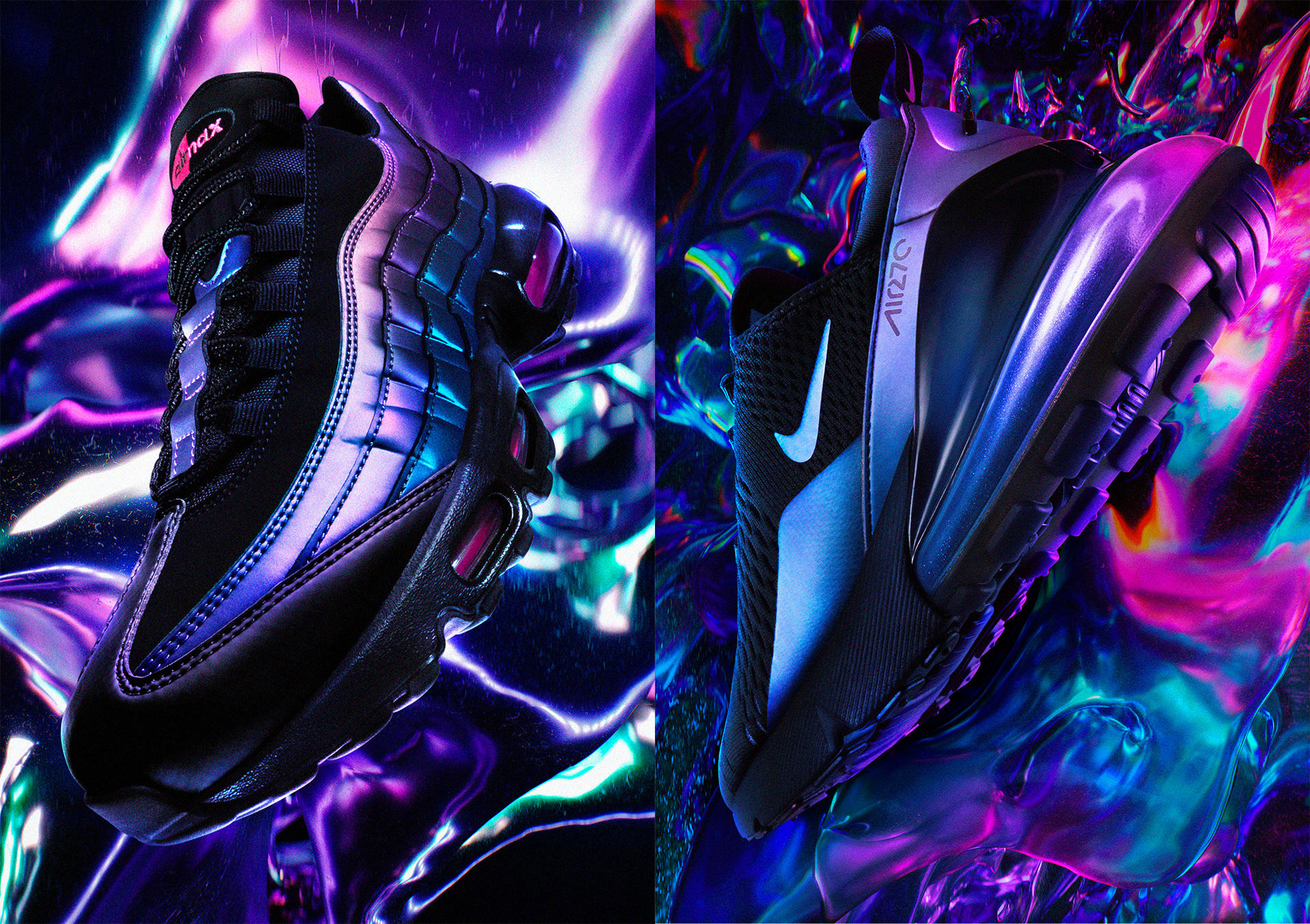 Nike Air Max i skimrande futuristiska färger