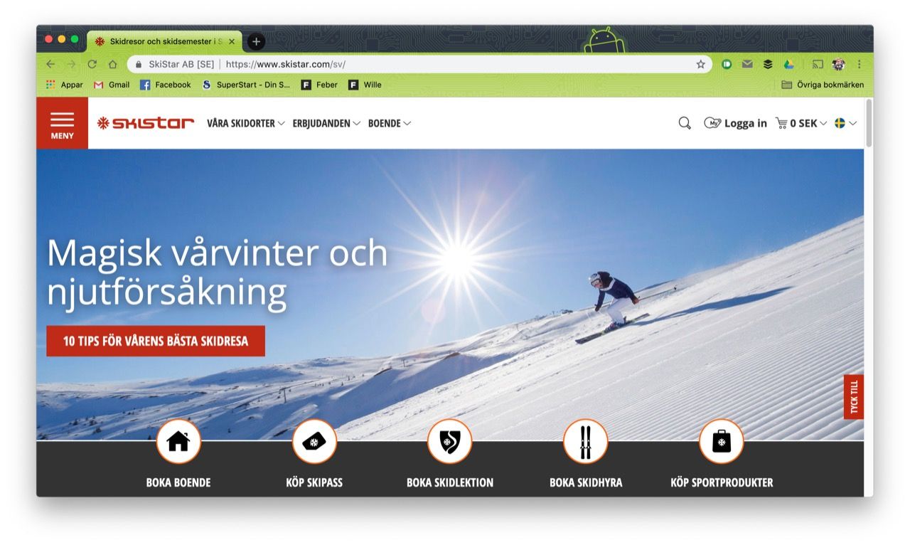 Skistar.com är Sveriges bästa sajt