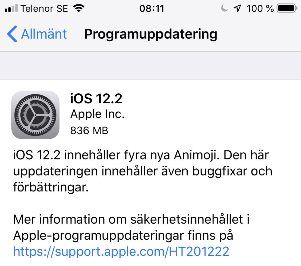 Apple släpper iOS 12.2