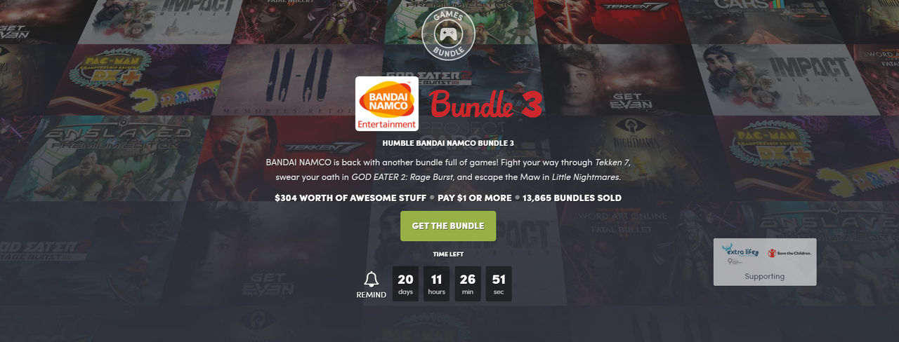 Fynda Bandai Namco-spel i ny Humble Bundle