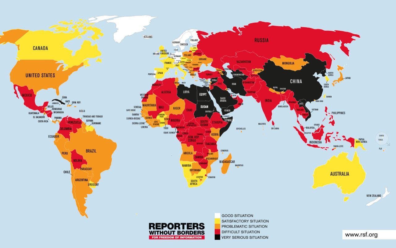 Sverige trea på pressfrihetslista