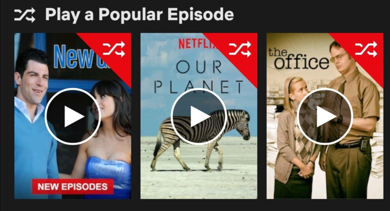 Netflix experimenterar med en slumpfunktion